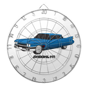 Cool-blau-Oldtimer 1959 Dartscheibe