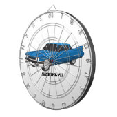 Cool-blau-Oldtimer 1959 Dartscheibe (Vorderseite rechts)