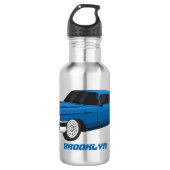 Cool-blau-Oldtimer 1959 Edelstahlflasche (Vorderseite)