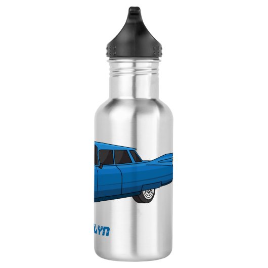 Cool-blau-Oldtimer 1959 Edelstahlflasche (Rechts)