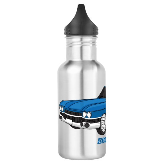 Cool-blau-Oldtimer 1959 Edelstahlflasche (Links)