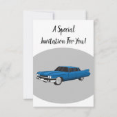 Cool-blau-Oldtimer 1959 Einladung (Rückseite)