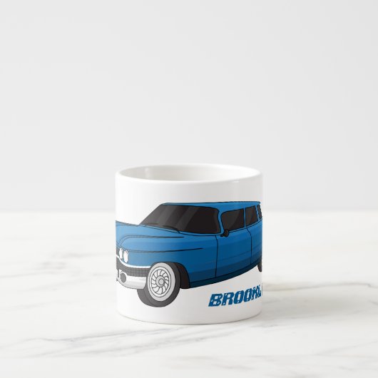 Cool-blau-Oldtimer 1959 Espressotasse (Vorderseite)