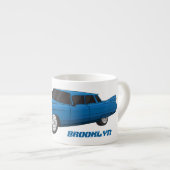 Cool-blau-Oldtimer 1959 Espressotasse (Vorderseite Rechts)