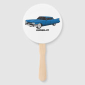 Cool-blau-Oldtimer 1959 Fächer (Rückseite)