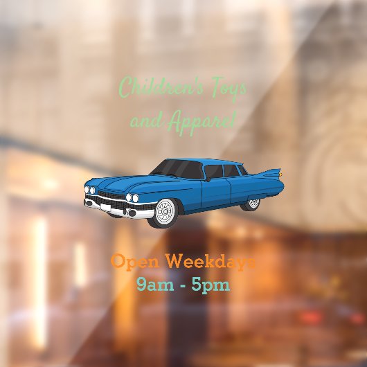 Cool-blau-Oldtimer 1959 Fensteraufkleber (Blatt 2)