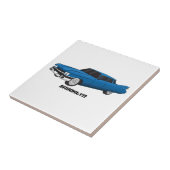 Cool-blau-Oldtimer 1959 Fliese (Seite)