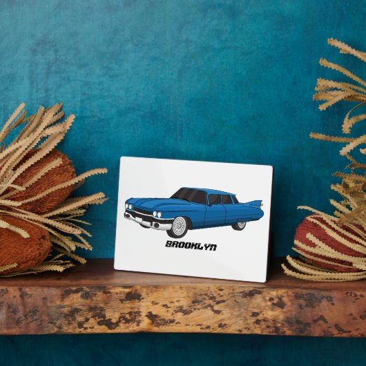 Cool-blau-Oldtimer 1959 Fotoplatte (Seite)