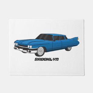Cool-blau-Oldtimer 1959 Fußmatte