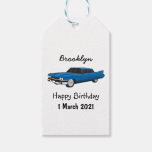 Cool-blau-Oldtimer 1959 Geschenkanhänger
