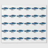 Cool-blau-Oldtimer 1959 Geschenkpapier (Flach)