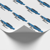 Cool-blau-Oldtimer 1959 Geschenkpapier (Ecke)