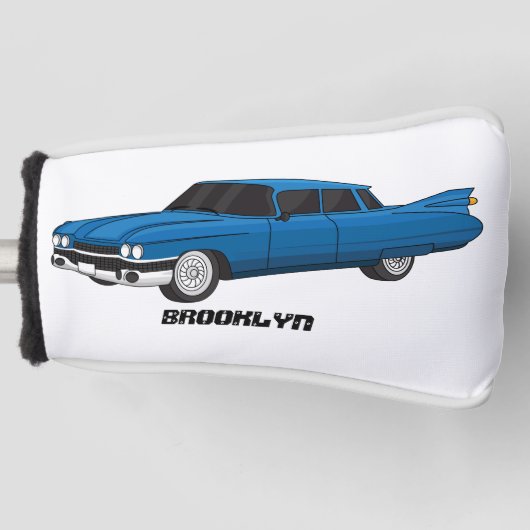 Cool-blau-Oldtimer 1959 Golf Headcover (Vorderseite)