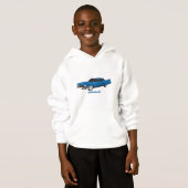 Cool-blau-Oldtimer 1959 Hoodie (Vorne ganz)