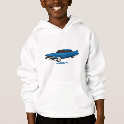 Cool-blau-Oldtimer 1959 Hoodie (Vorderseite)