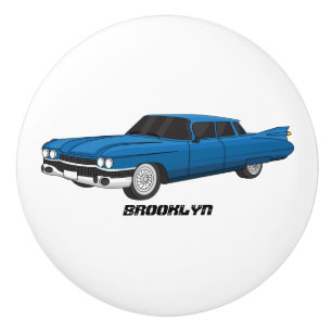 Cool-blau-Oldtimer 1959 Keramikknauf
