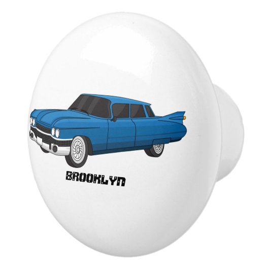 Cool-blau-Oldtimer 1959 Keramikknauf (Rechts)