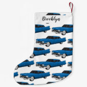 Cool-blau-Oldtimer 1959 Kleiner Weihnachtsstrumpf (Rückseite)