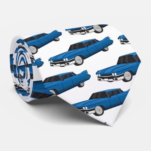 Cool-blau-Oldtimer 1959 Krawatte (Gerollt)