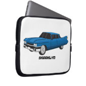 Cool-blau-Oldtimer 1959 Laptopschutzhülle (Vorne Rechts)