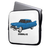 Cool-blau-Oldtimer 1959 Laptopschutzhülle (Vorderseite Links)