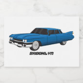 Cool-blau-Oldtimer 1959 Lebensmitteletikett (Einzelnes Label)