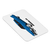 Cool-blau-Oldtimer 1959 Magnet (Rechte Seite)
