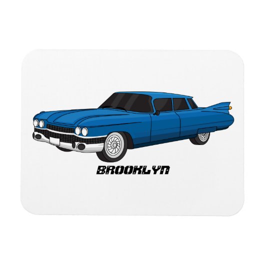 Cool-blau-Oldtimer 1959 Magnet (Horizontal)