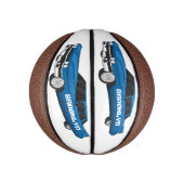 Cool-blau-Oldtimer 1959 Mini Basketball (Vertikal)