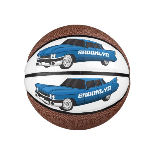 Cool-blau-Oldtimer 1959 Mini Basketball (Vorderseite)
