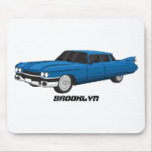 Cool-blau-Oldtimer 1959 Mousepad (Vorne)