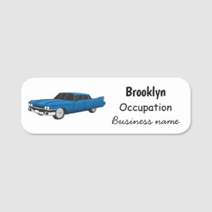 Cool-blau-Oldtimer 1959 Namensschild