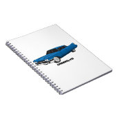 Cool-blau-Oldtimer 1959 Notizblock (Rechte Seite)