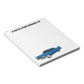 Cool-blau-Oldtimer 1959 Notizblock (angewinkelt)