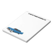 Cool-blau-Oldtimer 1959 Notizblock (Rotiert)
