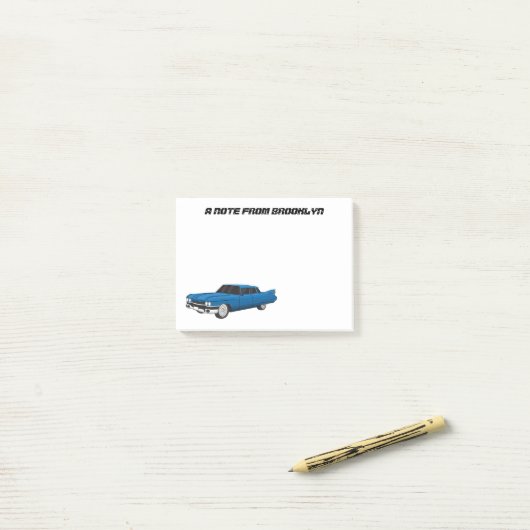 Cool-blau-Oldtimer 1959 Post-it Klebezettel (Auf Schreibtisch)
