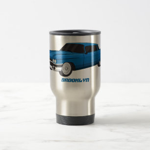 Cool-blau-Oldtimer 1959 Reisebecher