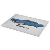 Cool-blau-Oldtimer 1959 Schneidebrett (Ecke)