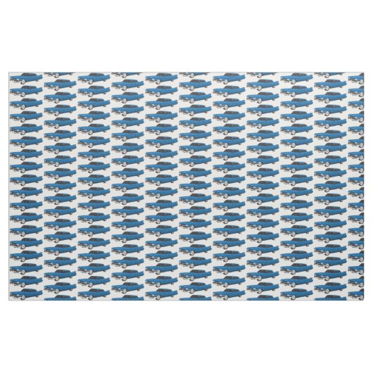 Cool-blau-Oldtimer 1959 Stoff (Fat Quarter (45,7 x 55,9 cm))