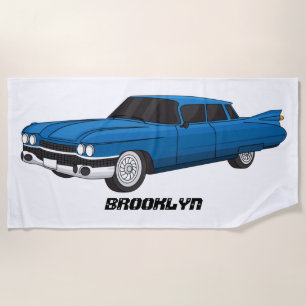 Cool-blau-Oldtimer 1959 Strandtuch