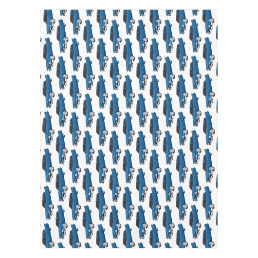 Cool-blau-Oldtimer 1959 Tischdecke (Vorderseite)