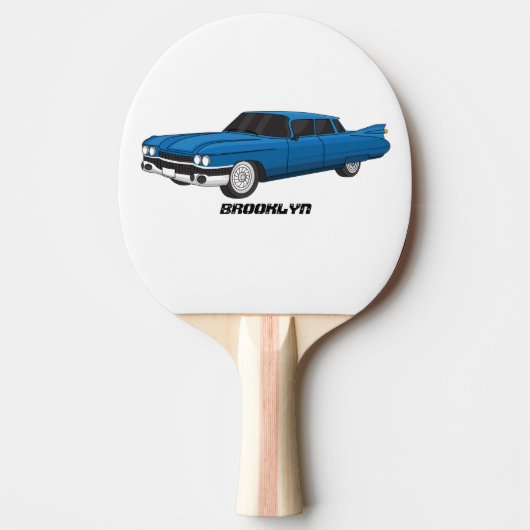 Cool-blau-Oldtimer 1959 Tischtennis Schläger (Vorderseite)