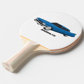 Cool-blau-Oldtimer 1959 Tischtennis Schläger (Vorderseite)