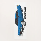 Cool-blau-Oldtimer 1959 Yogamatte (Rückseite)