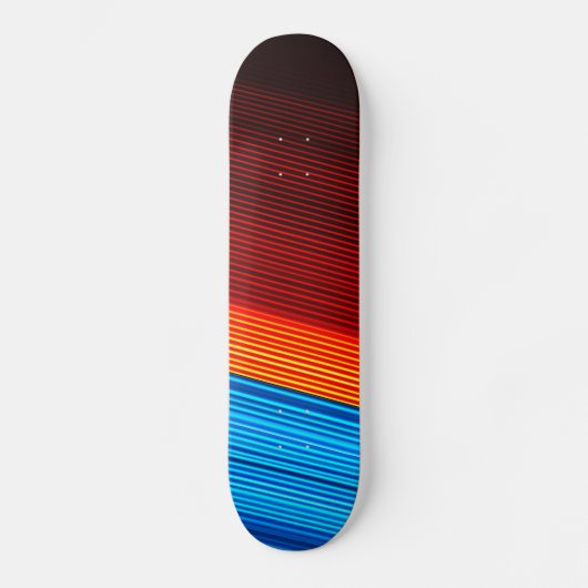 COOL Blau-orange-gelbe schwarze Streifen Skateboard (Vorderseite)