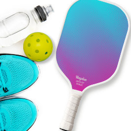 Cool Blau rosa Abstrakter Ombre Farblicher Benutze Pickleball Schläger