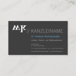 Cool, blau, schwarz | Kartenhaus Modern Visitenkarte