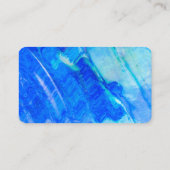 cool-blau-türkisfarbene Risse, moderne Kunst Visitenkarte (Rückseite)
