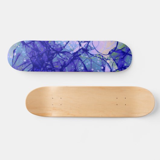 Cool-blaue abstrakte Kunst Skateboard (Horizontal)