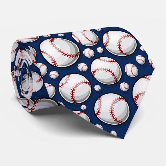 cool-blaue Baseball-Sportler Krawatte (Gerollt)